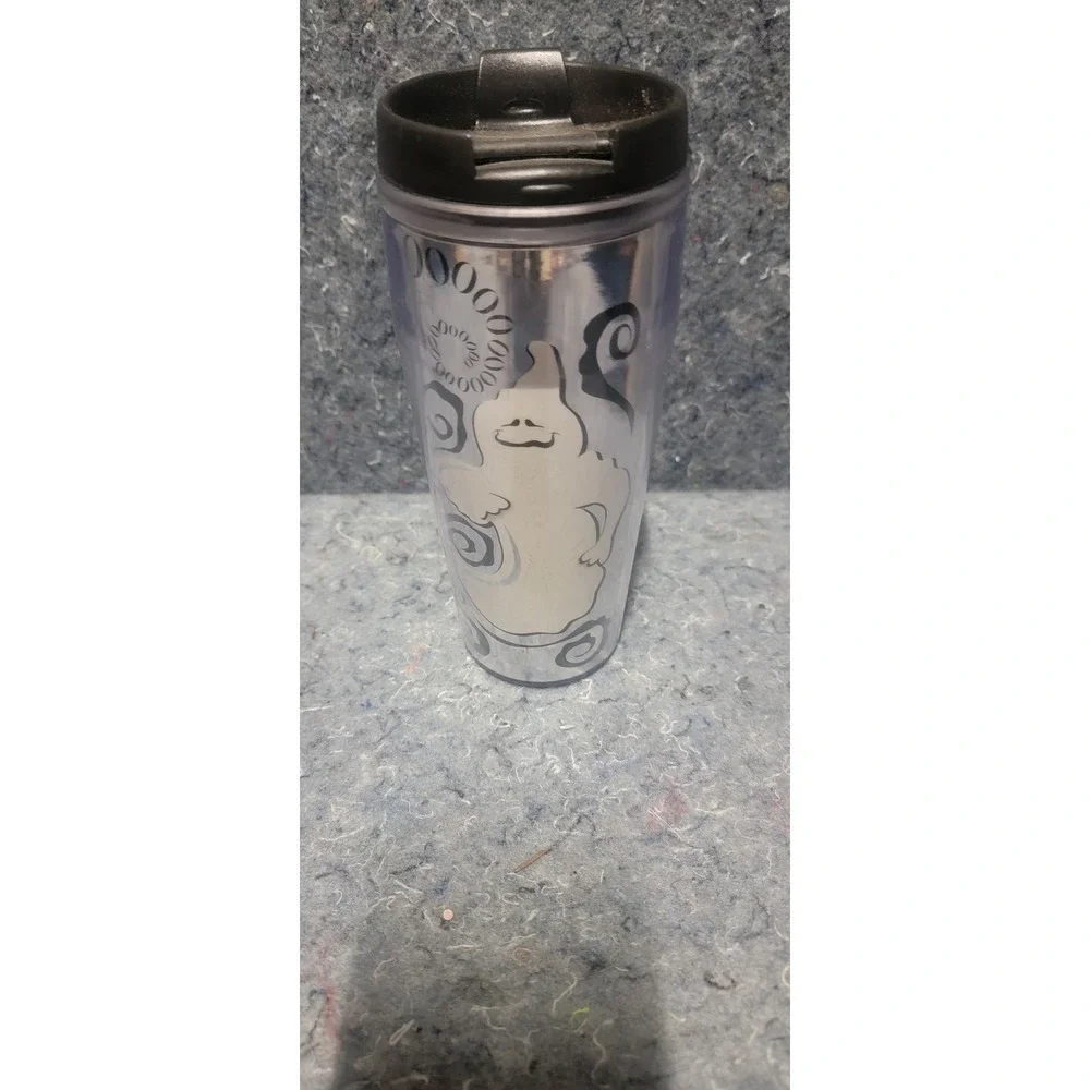 Starbucks Vintage 2005 Halloween Ghosts Booooo Tumbler‎ Sliver/White/Black 16oz